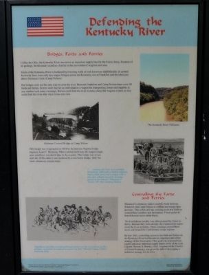 Defending the Kentucky River Wayside Exhibit. Click for full size. Defending the Kentucky River Wayside Exhibit image. Click for full size.