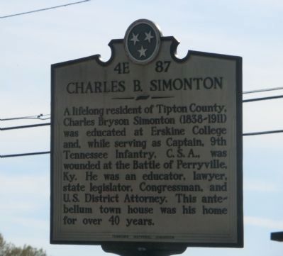 Charles B. Simonton Marker image. Click for full size.