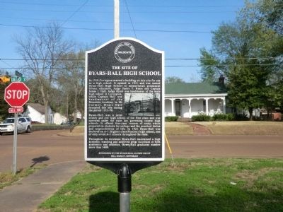 The Site of Byars-Hall High School Marker image. Click for full size.