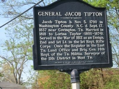 General Jacob Tipton Marker image. Click for full size.