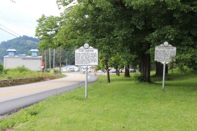 Fort Pawpaw and David Morgan Markers. Click for full size. Fort Pawpaw and David Morgan Markers image. Click for full size.