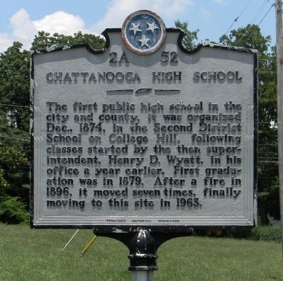 Chattanooga High School Marker image. Click for full size.