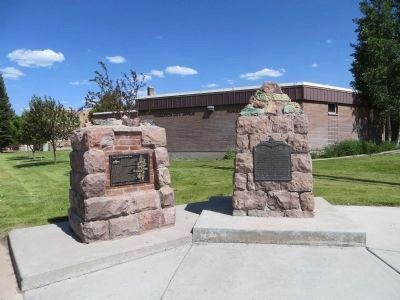 Panguitch Fort Marker <i>on right</i> image. Click for full size.
