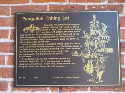 Panguitch Tithing Lot Marker image. Click for full size.