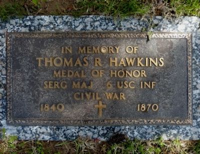 Thomas R Hawkins Marker. Click for full size. Thomas R Hawkins Marker image. Click for full size.