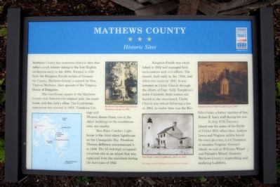 Mathews County Marker image. Click for full size.