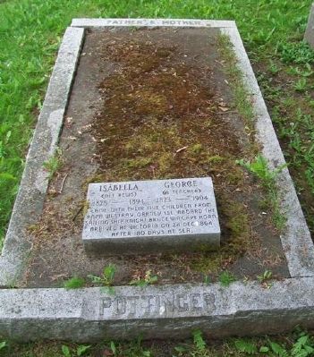 George and Isabella Pottinger Marker. Click for full size. George and Isabella Pottinger Marker image. Click for full size.