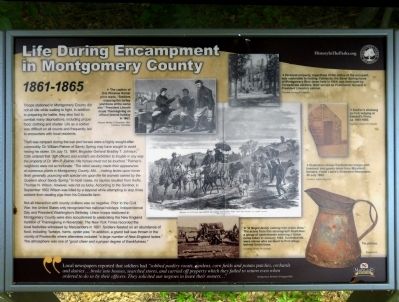 Life During Encampment in Montgomery County Marker image. Click for full size.