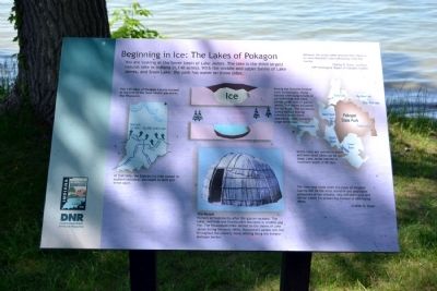 Beginning in Ice: The Lakes of Pokagon Marker image. Click for full size.