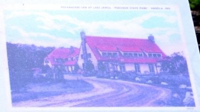 Postcard View of Potawatomi Inn Yesteryear image. Click for full size.