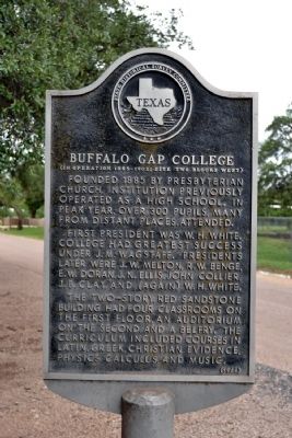 Buffalo Gap College Marker image. Click for full size.