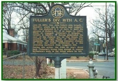 Fuller's Div. 16th A.C. Marker. Click for full size. Fuller's Div. 16th A.C. Marker image. Click for full size.