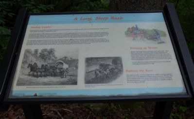 A Long, Steep Road Wayside Exhibit image. Click for full size.