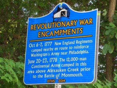 Revolutionary War Encampments Marker. Click for full size. Revolutionary War Encampments Marker image. Click for full size.