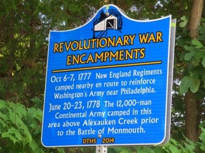 Revolutionary War Encampments Marker image. Click for full size.