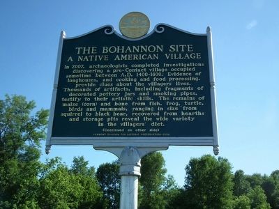 The Bohannon Site Marker image. Click for full size.