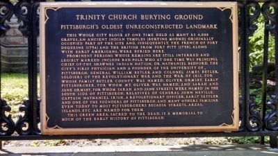 Trinity Church Burying Ground Marker. Click for full size. Trinity Church Burying Ground Marker image. Click for full size.