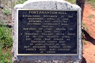 Fort Phantom Hill Marker. Click for full size. Fort Phantom Hill Marker image. Click for full size.
