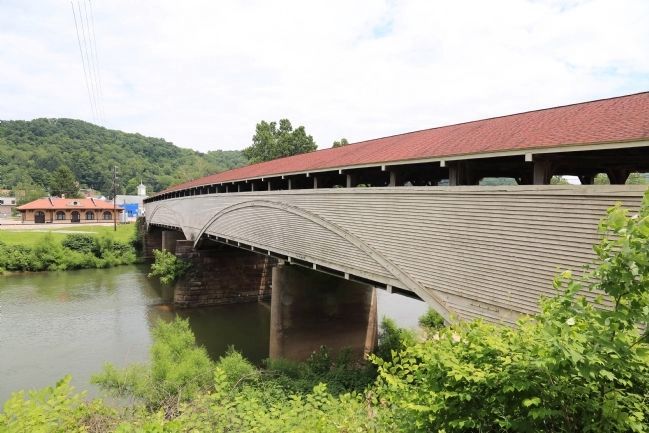 The Covered Bridge and the 1911 Former B&O Railroad Station image. Click for full size.
