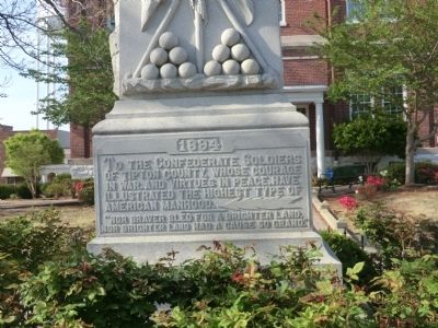 Tipton County Confederate Monument Marker. Click for full size. Tipton County Confederate Monument Marker image. Click for full size.