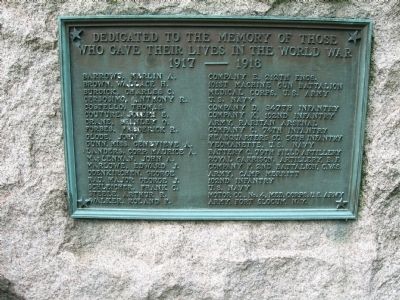 East Hartford World War I Monument. Click for full size. East Hartford World War I Monument image. Click for full size.