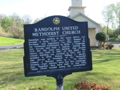 Randolph United Methodist Church Marker image. Click for full size.