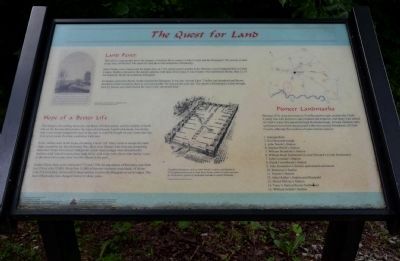 The Quest for Land Wayside Exhibit image. Click for full size.