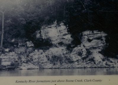 Kentucky River formations just above Boone Creek, Clark County image. Click for full size.