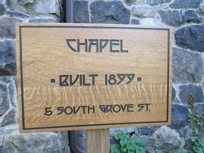 The Roycroft Shops Chapel Sign image. Click for full size.