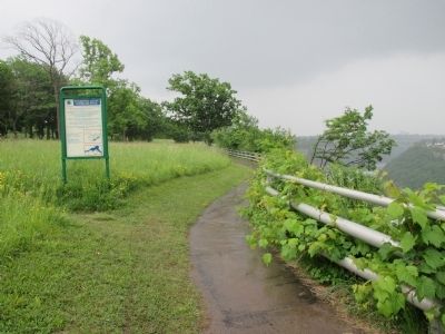 Wide View Whirlpool Rapids Marker and Rim Trail. Click for full size. Wide View Whirlpool Rapids Marker and Rim Trail image. Click for full size.