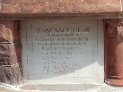 Tennessee Club-Corner Stone image. Click for full size.