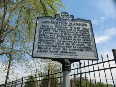 Lowenstein Mansion Marker image. Click for full size.