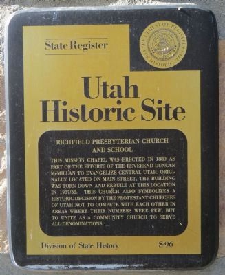 Richfield Presbyterian Church and School Marker. Click for full size. Richfield Presbyterian Church and School Marker image. Click for full size.