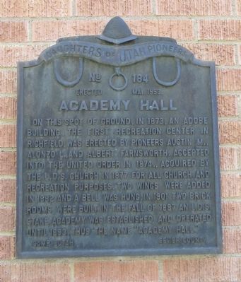Academy Hall Marker image. Click for full size.