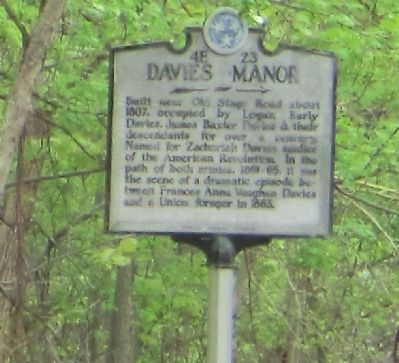 Davies Manor Marker image. Click for full size.