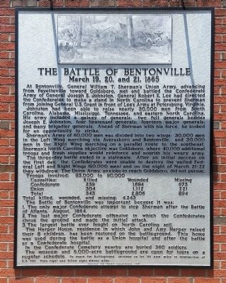 The Battle of Bentonville Marker image. Click for full size.
