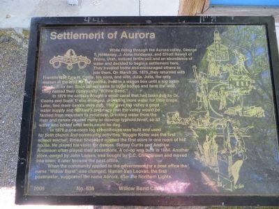 Settlement of Aurora Marker image. Click for full size.