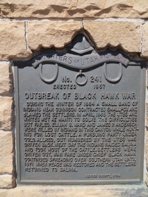 Outbreak of Black Hawk War Marker image. Click for full size.