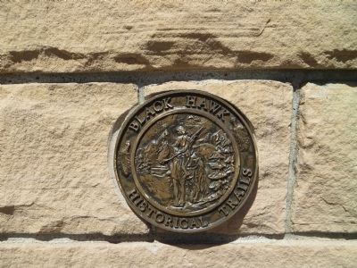 Black Hawk Historical Trails plaque <i>below marker</i> image. Click for full size.