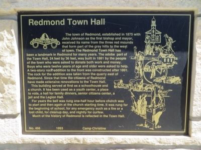 Redmond Town Hall Marker image. Click for full size.