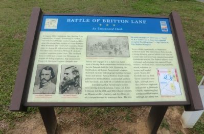 Battle of Britton Lane Marker image. Click for full size.