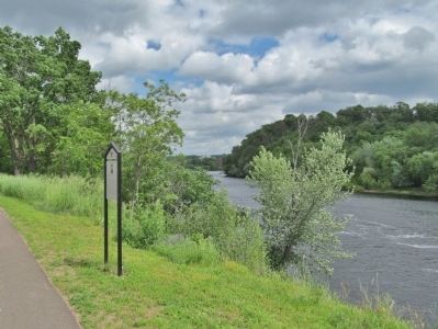 Marker and Chippewa River image. Click for full size.
