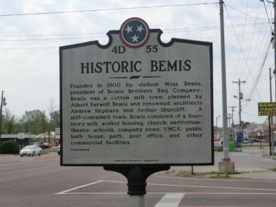 Historic Bemis Marker-Side 1 image. Click for full size.