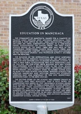 Education in Manchaca Marker image. Click for full size.