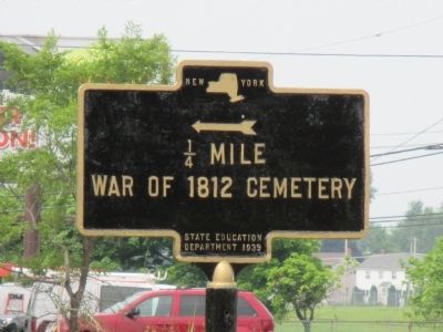 War of 1812 Cemetery Directional Marker image. Click for full size.