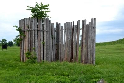 Reconstruction of Stockade Wall image. Click for full size.