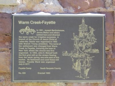 Warm Creek-Fayette Marker image. Click for full size.
