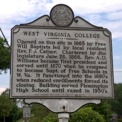 West Virginia College Marker image. Click for full size.