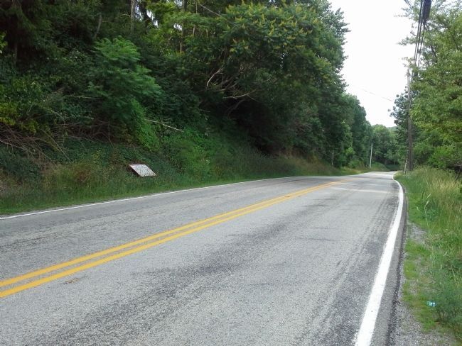 Washington-Braddock Road 1754-55 Marker, facing north.. Click for full size. Washington-Braddock Road 1754-55 Marker, facing north. image. Click for full size.