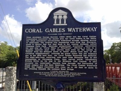 Coral Gables Waterway Marker image. Click for full size.
